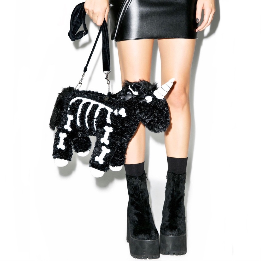 Uniskelly Plush Skeleton Unicorn Bag